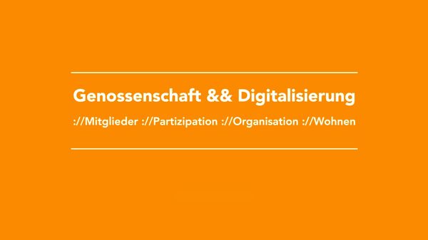 Video-Still · Genossenschaft && Digitalisierung